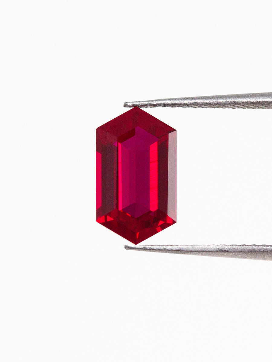 2.5CT Ruby Hexagon Inventory SKU RBHEX-01