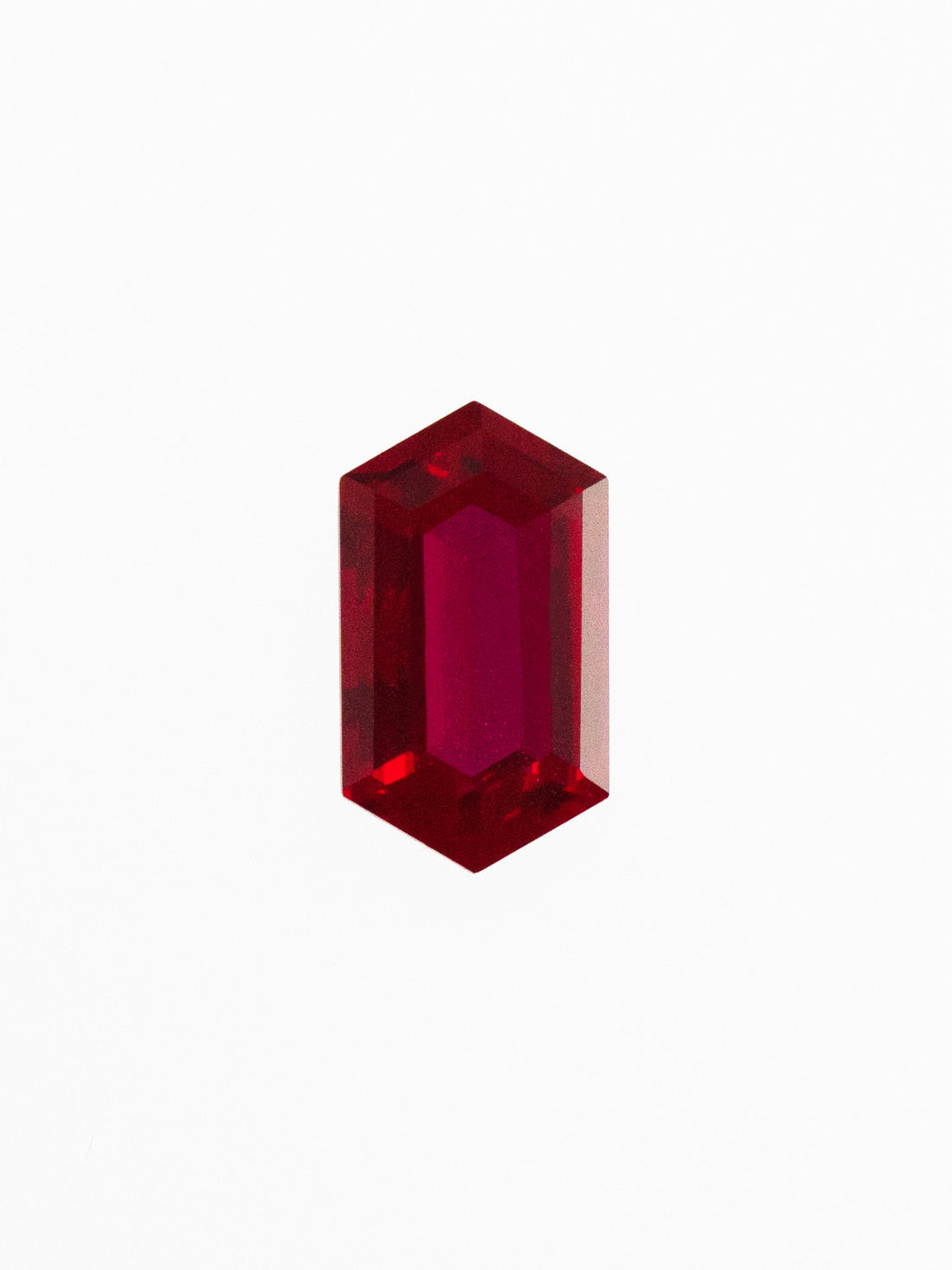 2.5CT Ruby Hexagon Inventory SKU RBHEX-02