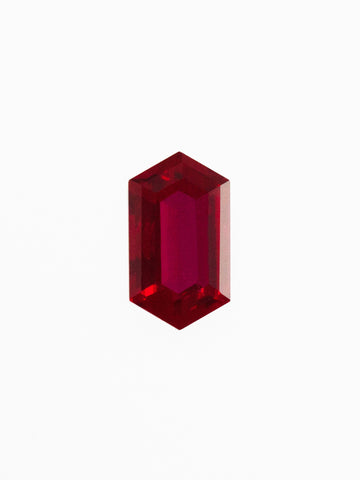 2.5CT Ruby Hexagon Inventory SKU RBHEX-02