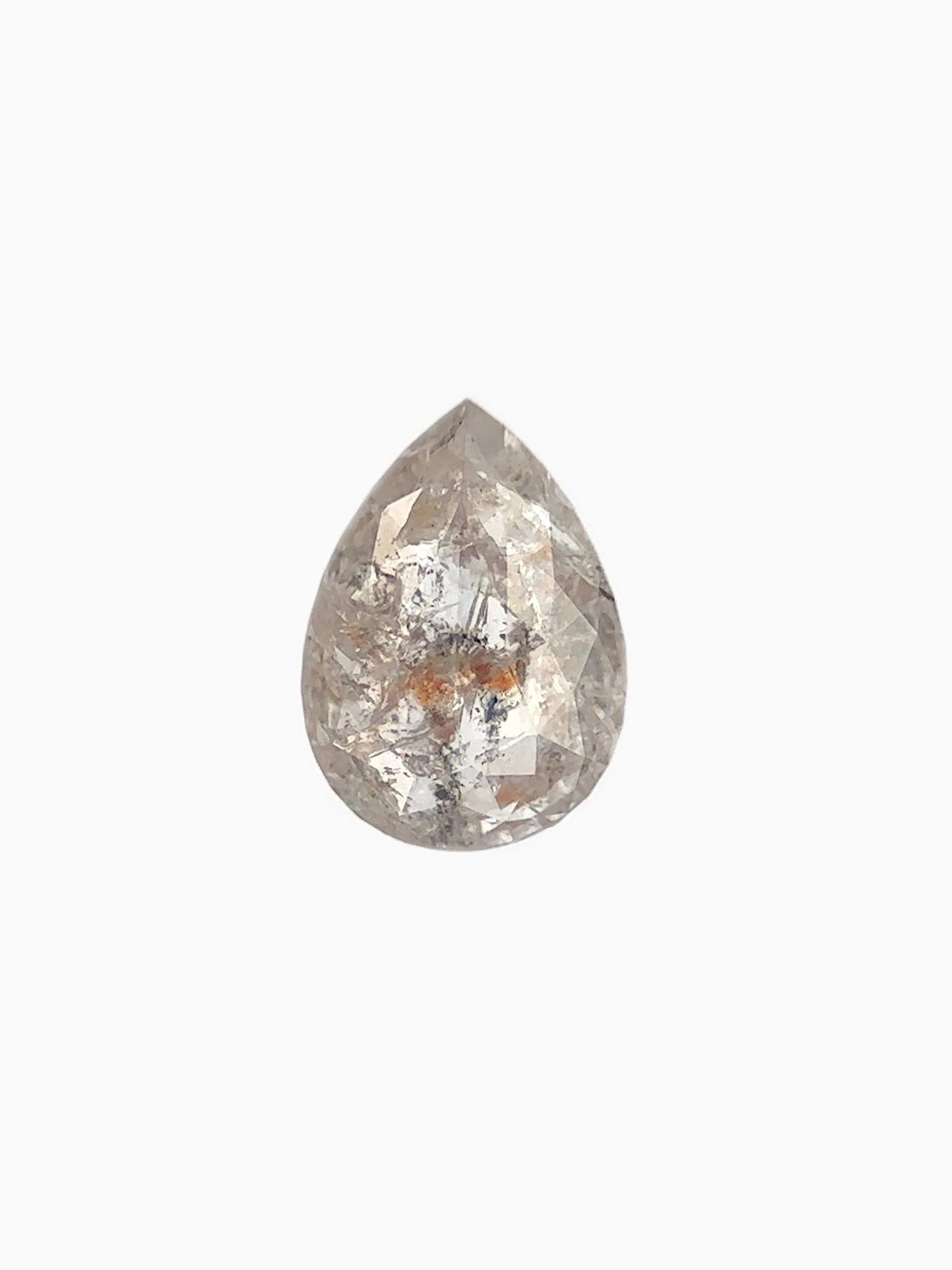 Pear salt and pepper diamond loose gemstone icy color 