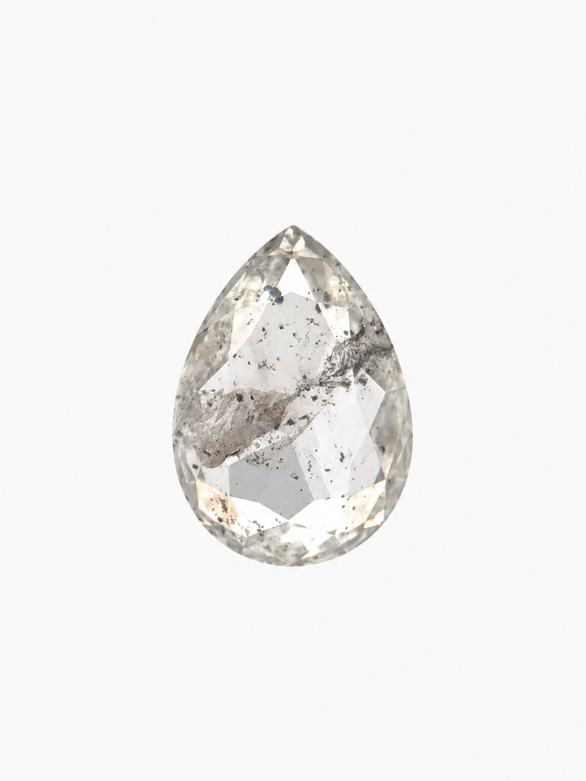 Tear drop salt and pepper diamond loose gemstone icy diamond one of a kind gemstone