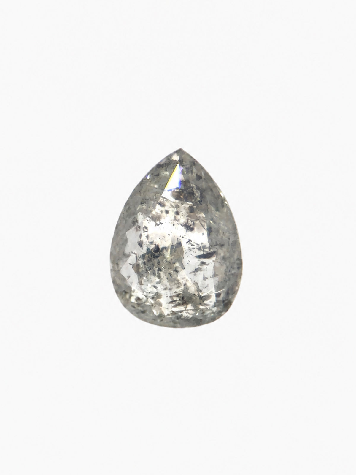 PEAR salt and pepper diamond loose gemstone icy diamond tear drop diamond