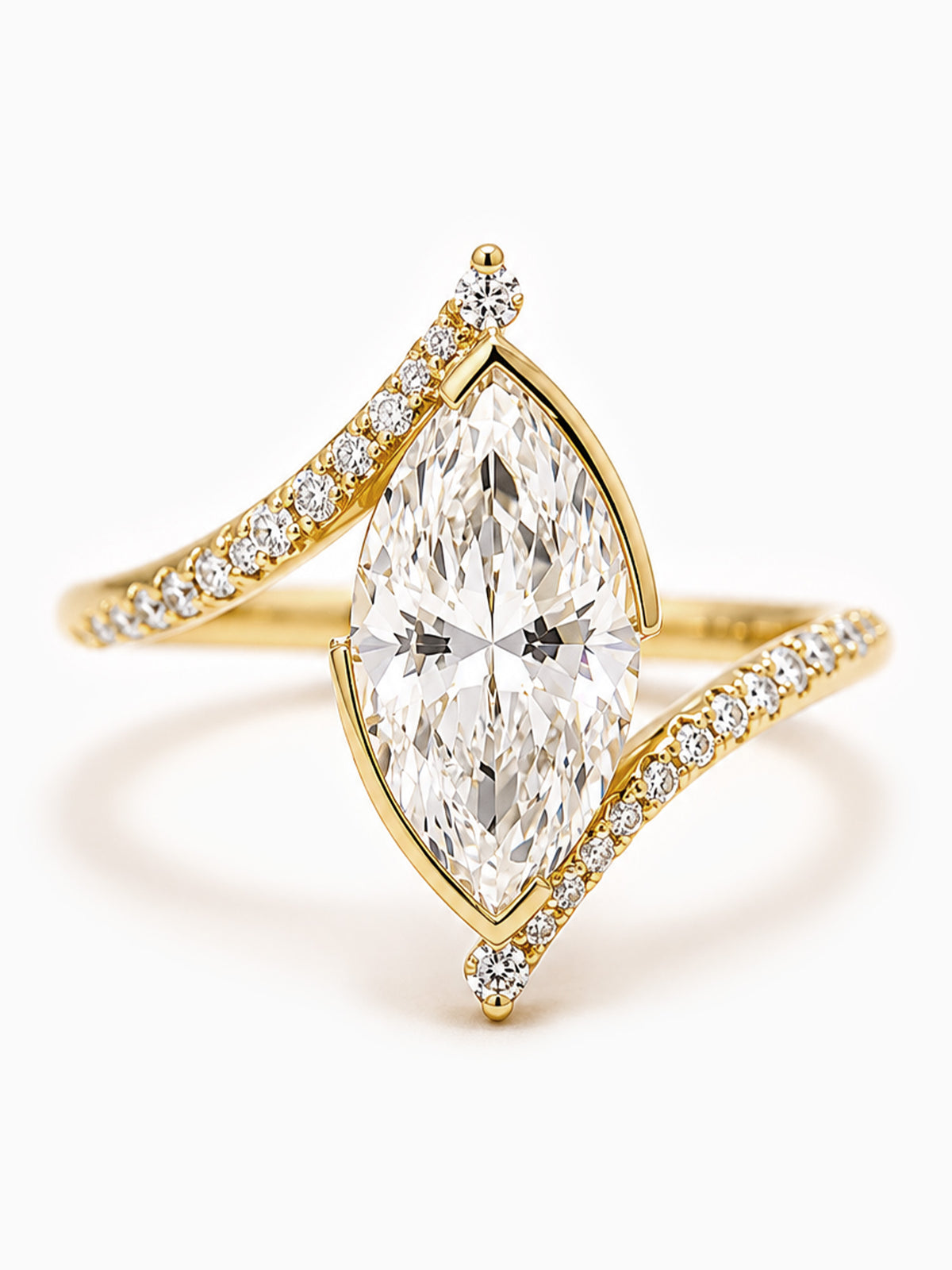 Marquise Diamond Engagement Ring Unique Modern Art deco fine jewelry wedding ring diamond pave setting wedding ring proposal ring