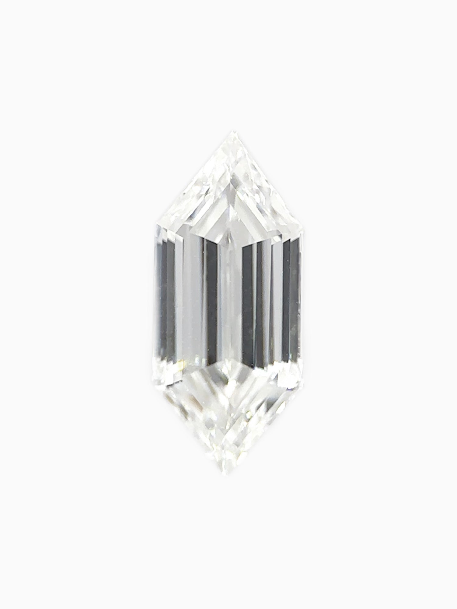 Hexagon lab-grown white diamond loose gemstone