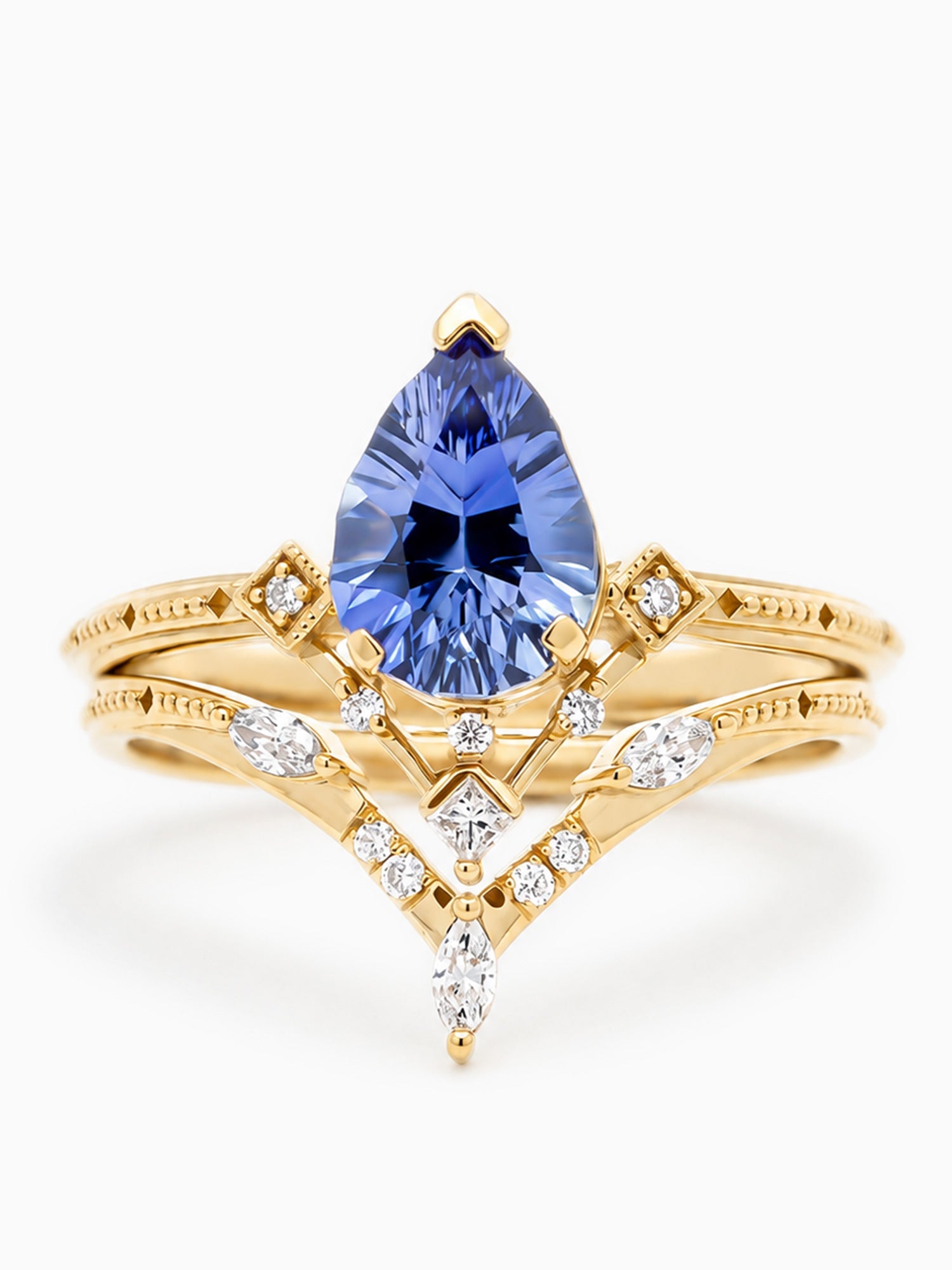 Aurel Ring Set (Ring & Band) - HIDDENSPACE