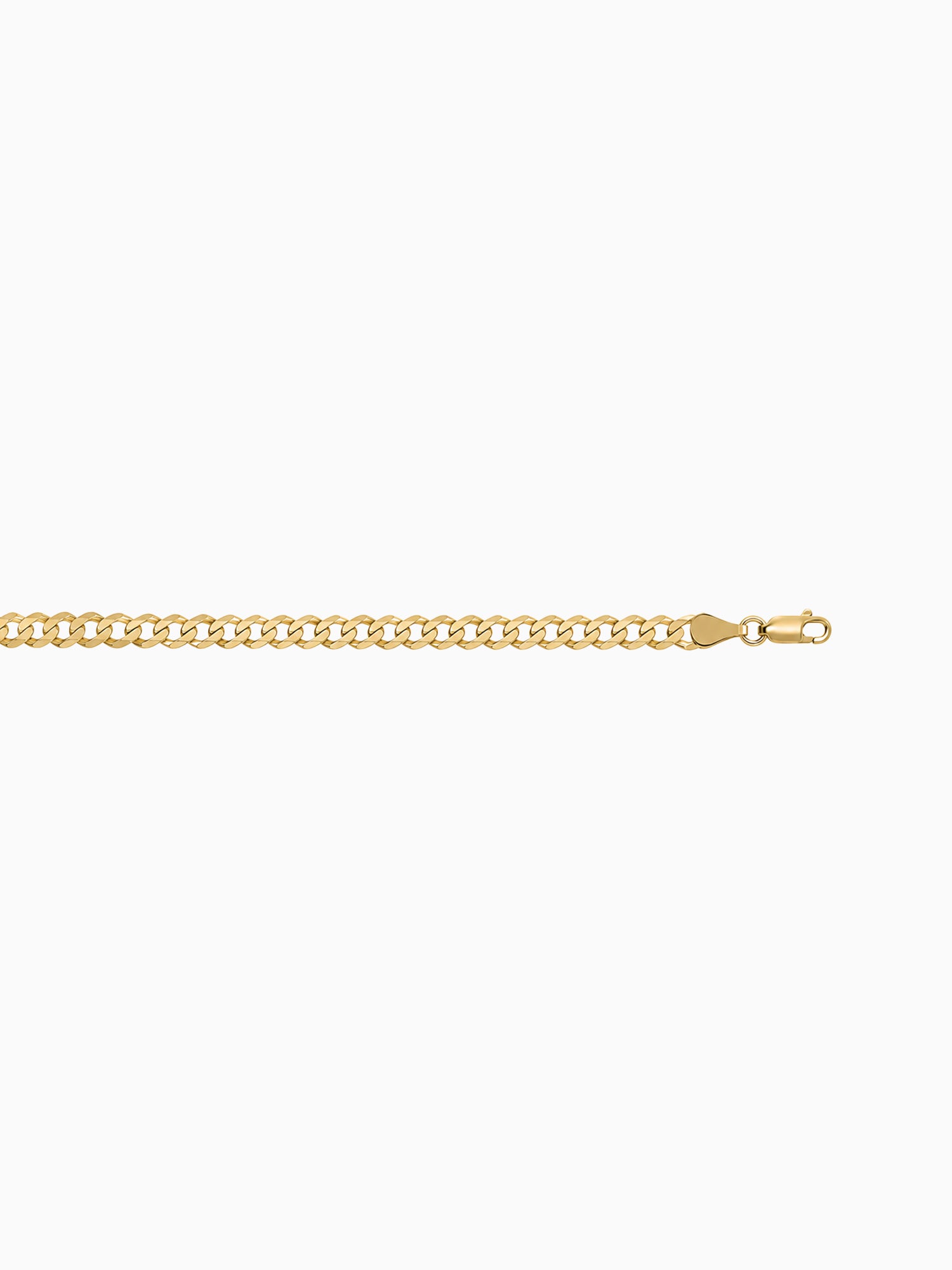14k yellow gold over sterling silver 5.3mm comfort curb chain lobster closure necklace