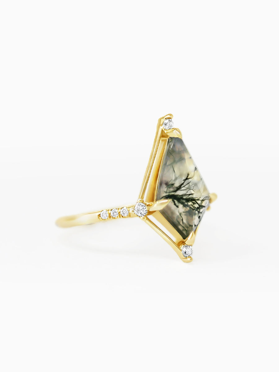 Dawn Ring (Moss Agate)