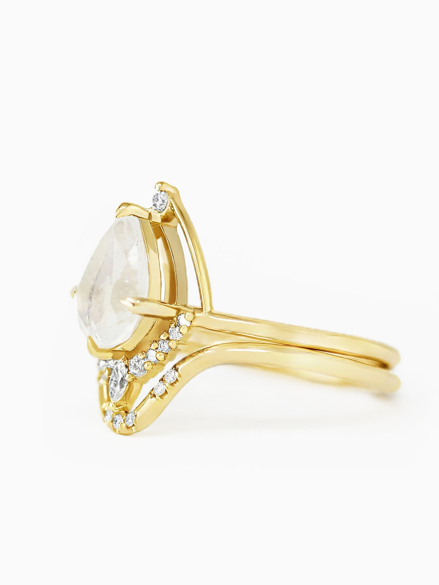 [Ready-to-Ship] Eliana Ring & Band (Moonstone)