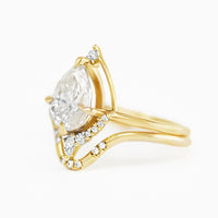 [Ready-to-Ship] Eliana Ring & Band (Moissanite)