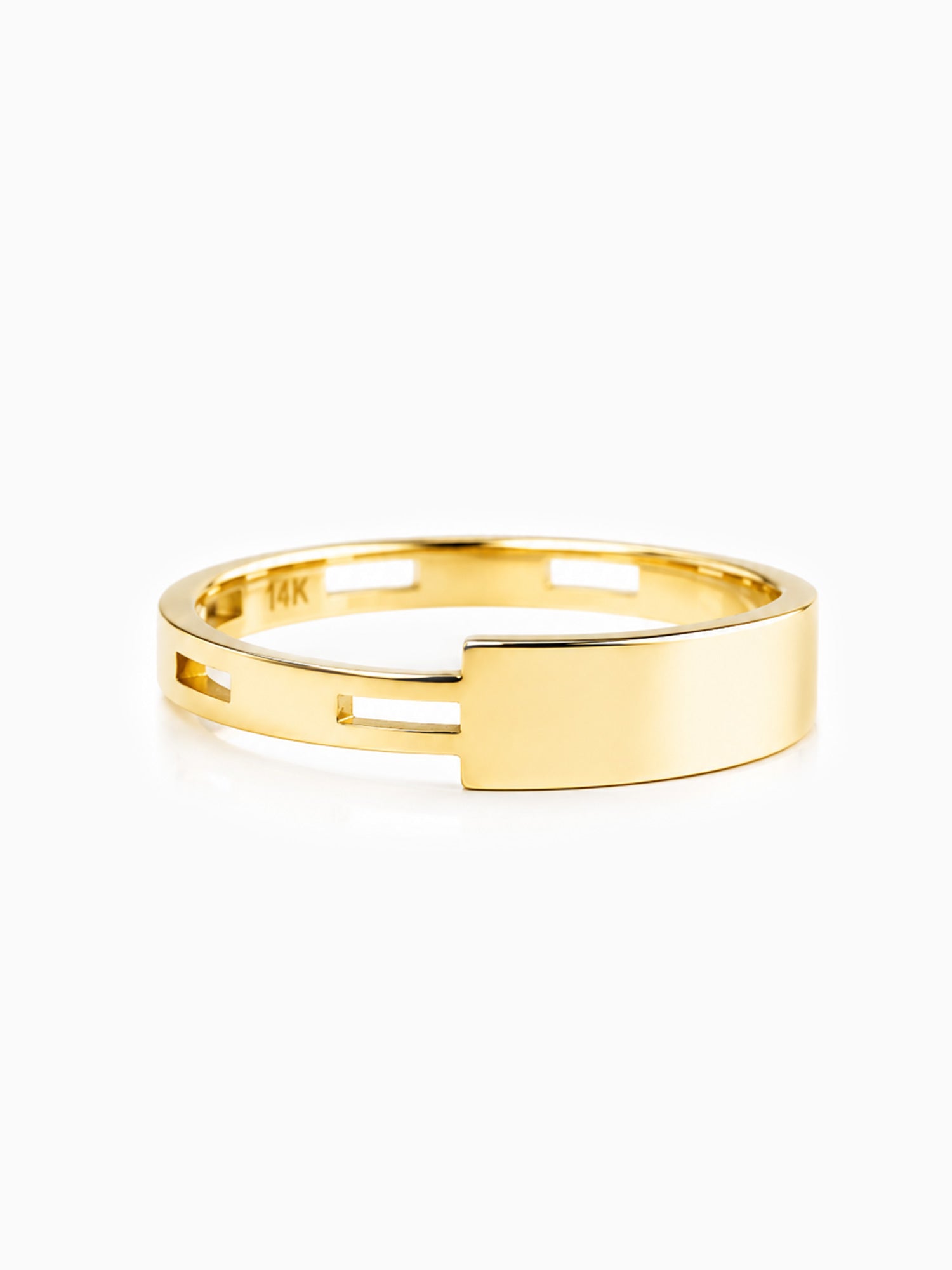 unique modern art deco fine jewelry wedding band