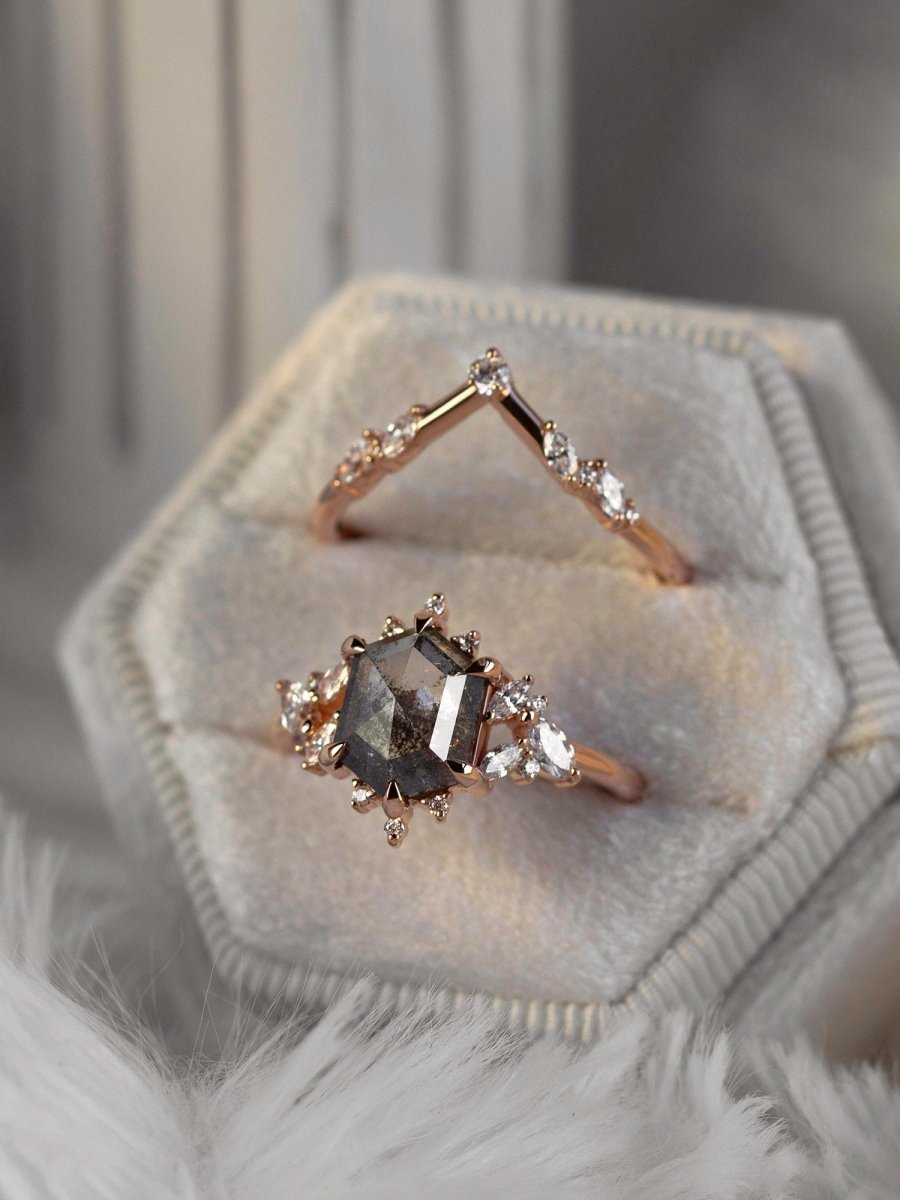 Gabriella Ring Set (Ring & Band) - HIDDENSPACE