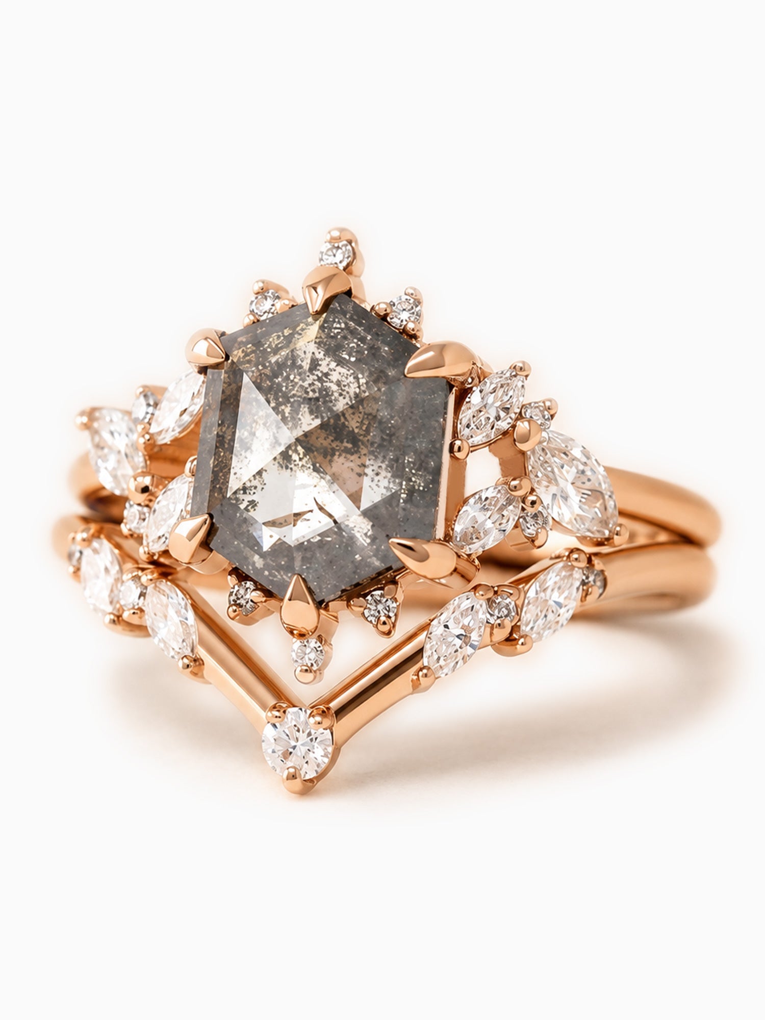 Gabriella Ring Set (Ring & Band) - HIDDENSPACE
