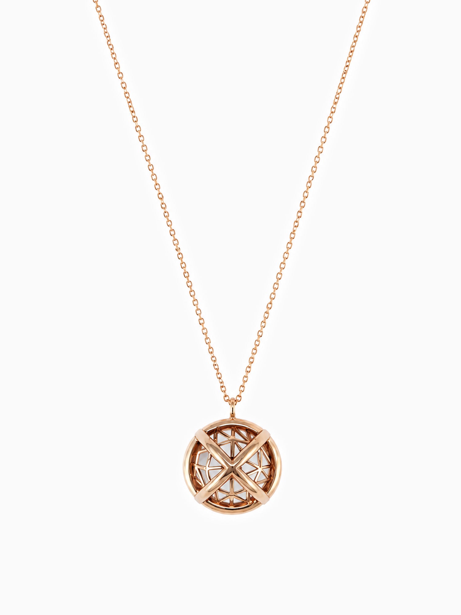 Unique architectural fine jewelry dainty necklace