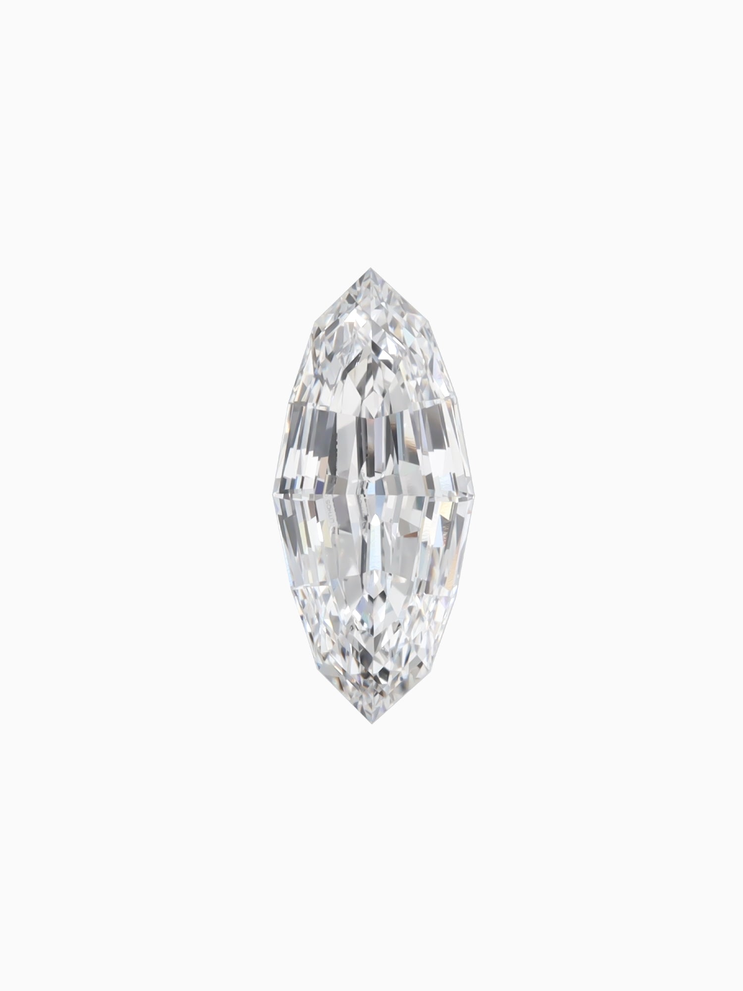 Marquise-shaped diamond on a white background