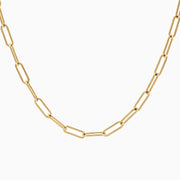 14K Gold 2.1mm Paperclip Chain