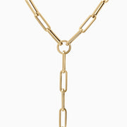 14K Lariat Paperclip Y-Necklace