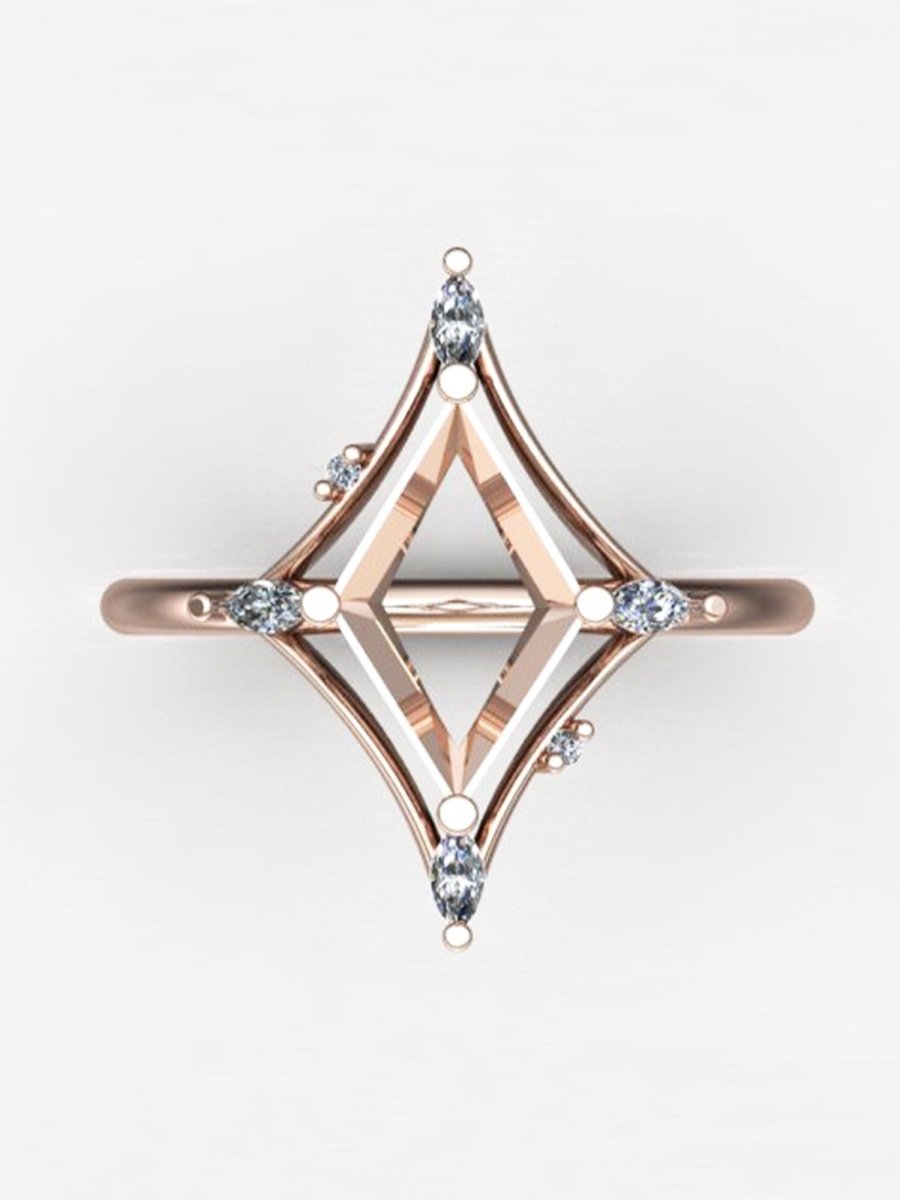 hiddenspace jewelry unique engagement ring architectural design fine jewelry art deco inspire unique engagement ring vintage jewelry bridal ring one-of-a-kind engagement ring alternative jewelry dakota design