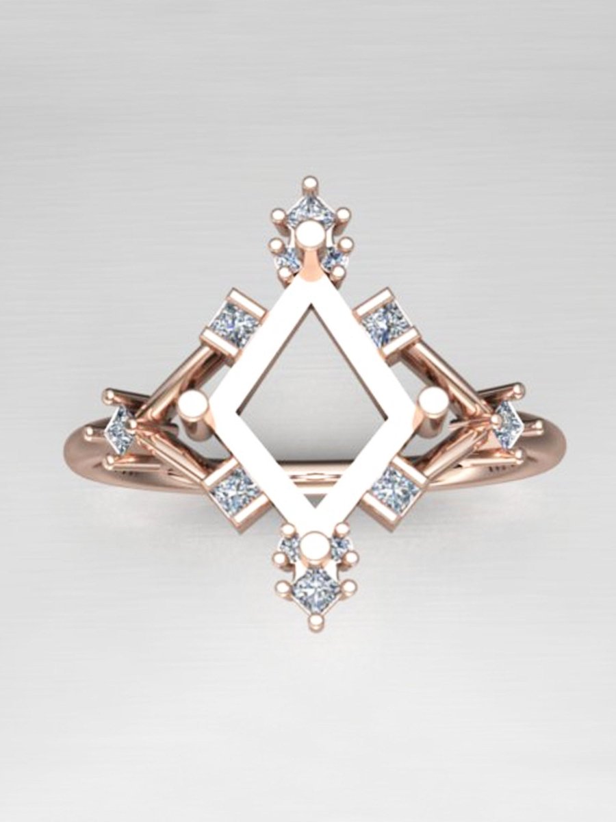 hiddenspace jewelry fine jewelry los angeles art deco design architectural fine jewelry wedding band stacking rings stackable band 14k gold ring diamond ring unique fine jewelry GRETA DESIGN