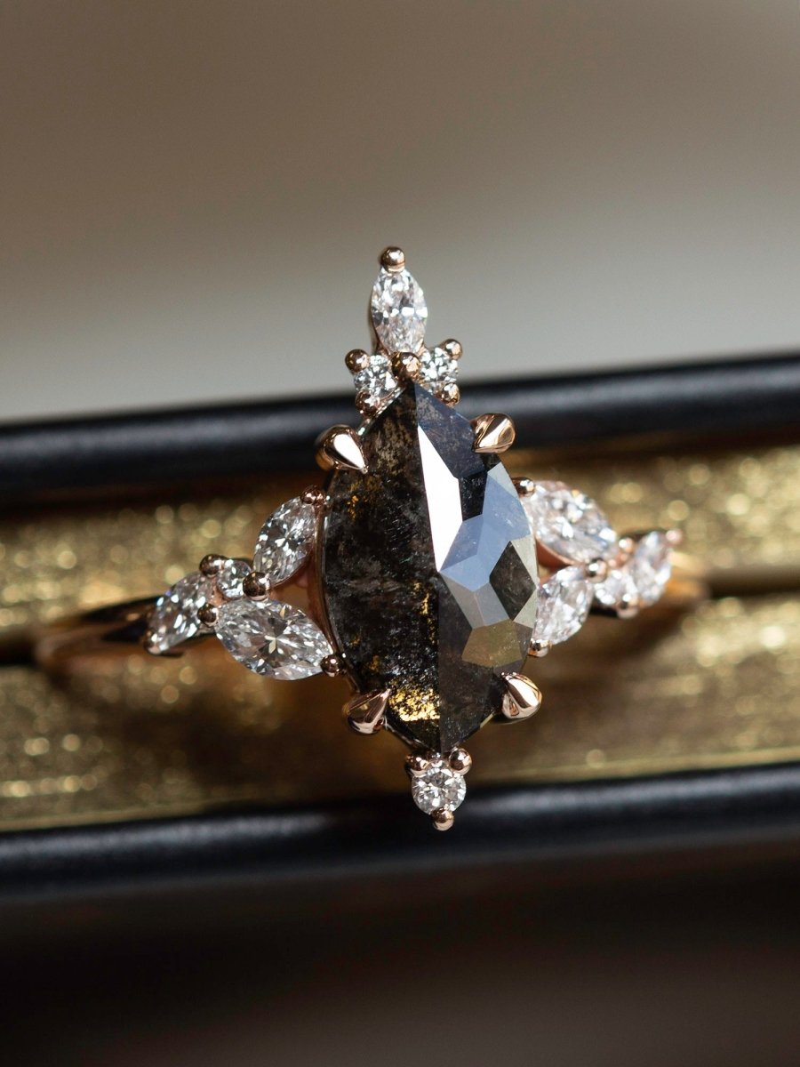 hiddenspace jewelry unique engagement ring architectural design fine jewelry art deco inspire unique engagement ring vintage jewelry bridal ring one-of-a-kind engagement ring alternative jewelry ORABELLE DESIGN