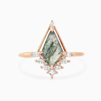 Luna Ring (Moss Agate)