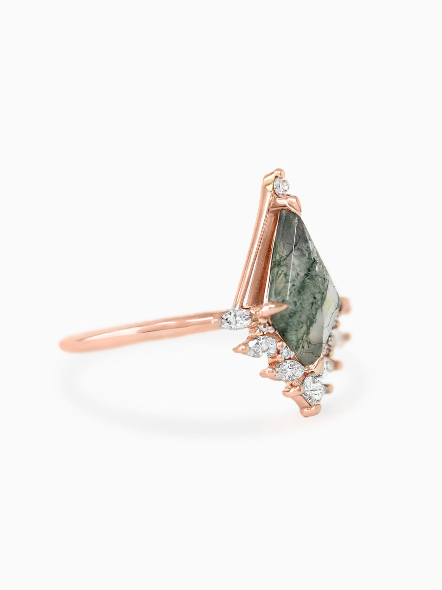 Luna Ring (Moss Agate)