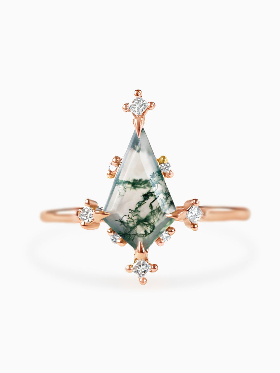 Maeve Ring (Moss Agate)