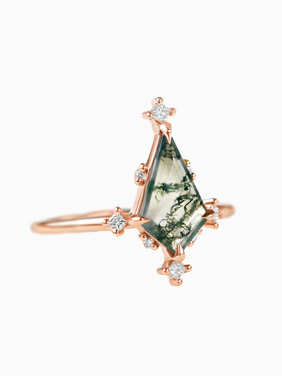 Maeve Ring (Moss Agate)