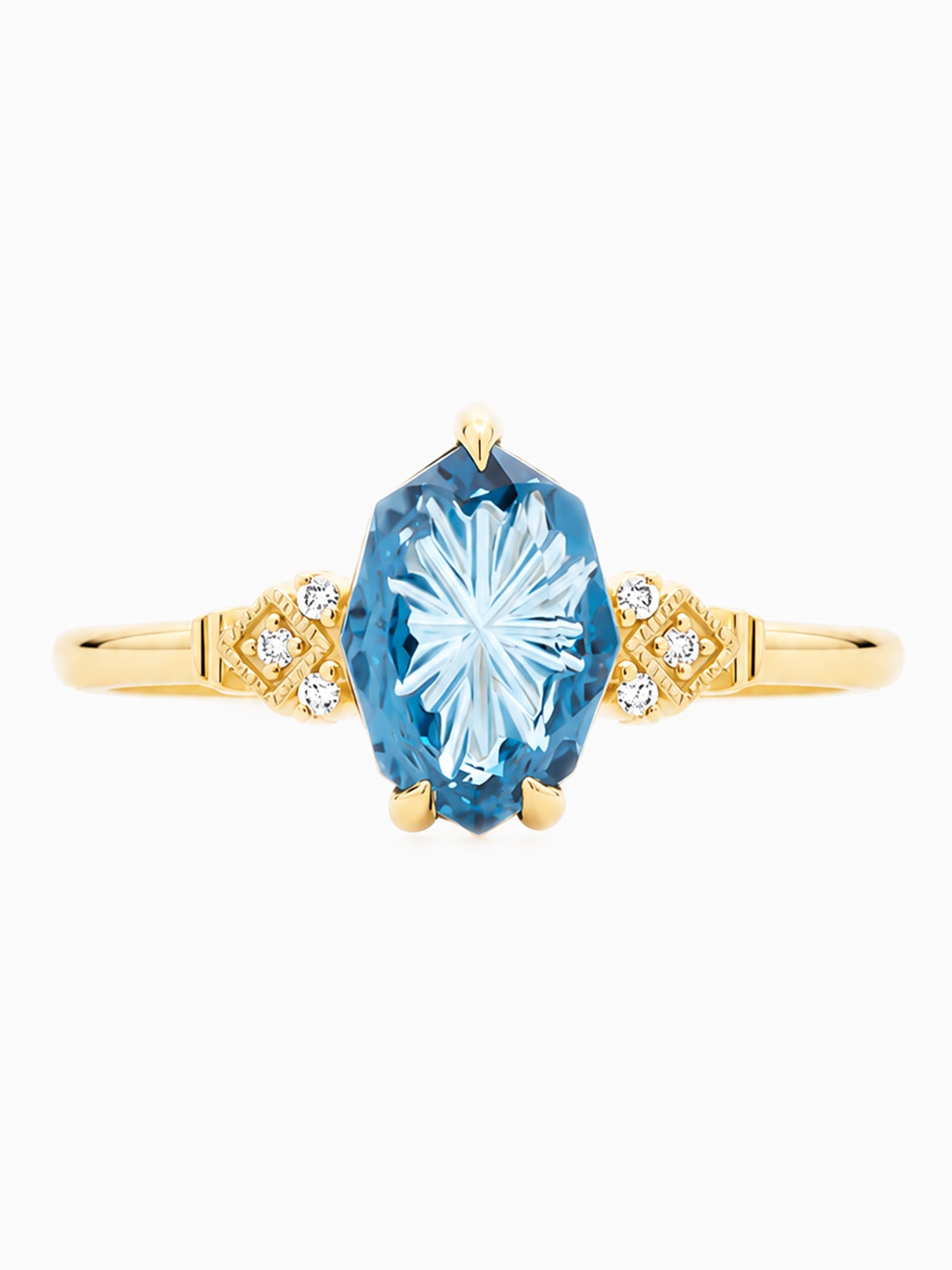 Miastra Ring (Designer - Cut Natural Topaz) - HIDDENSPACE