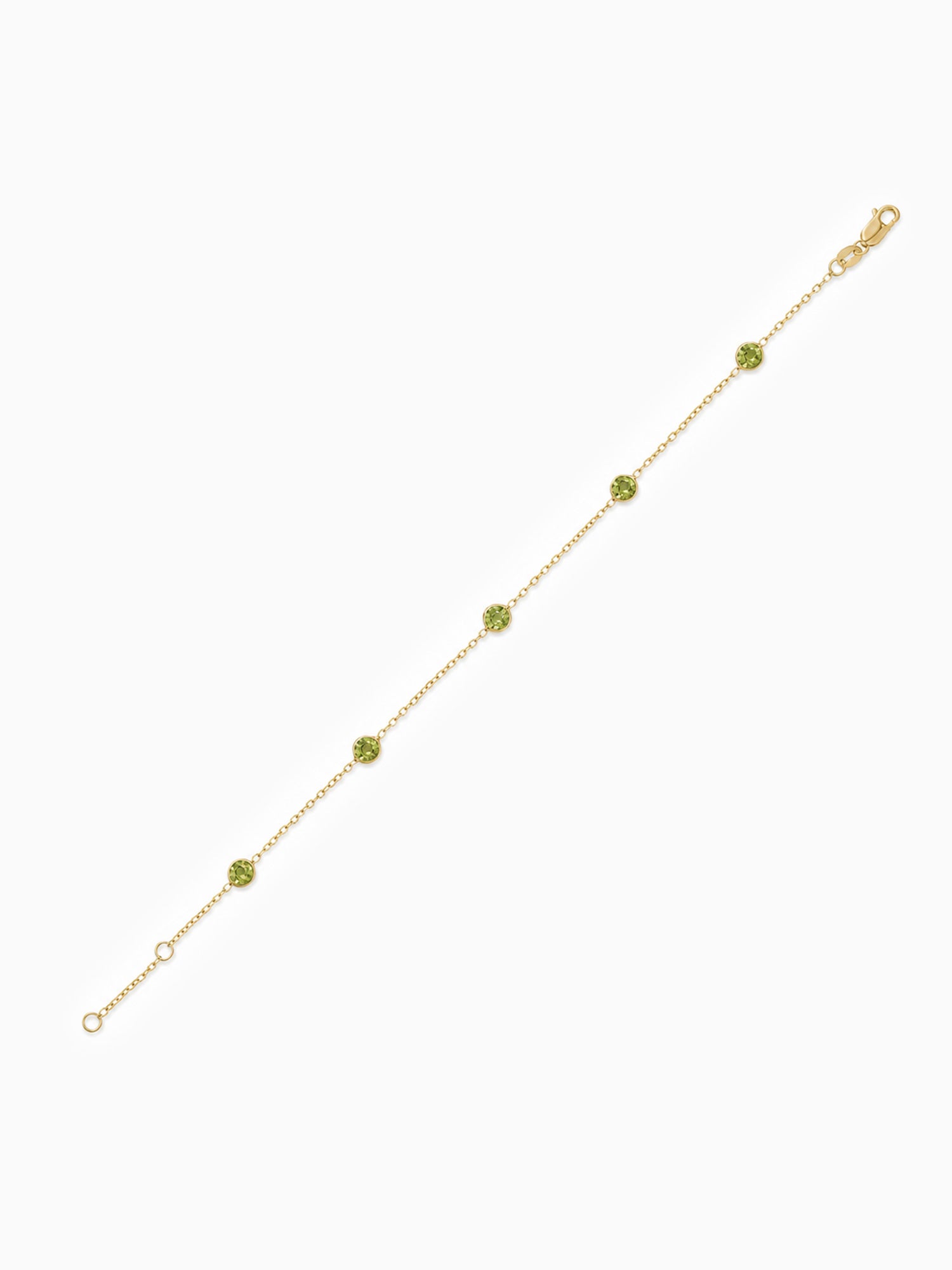 round peridot bracelet 14k yellow gold fine jewelry dainty bracelet