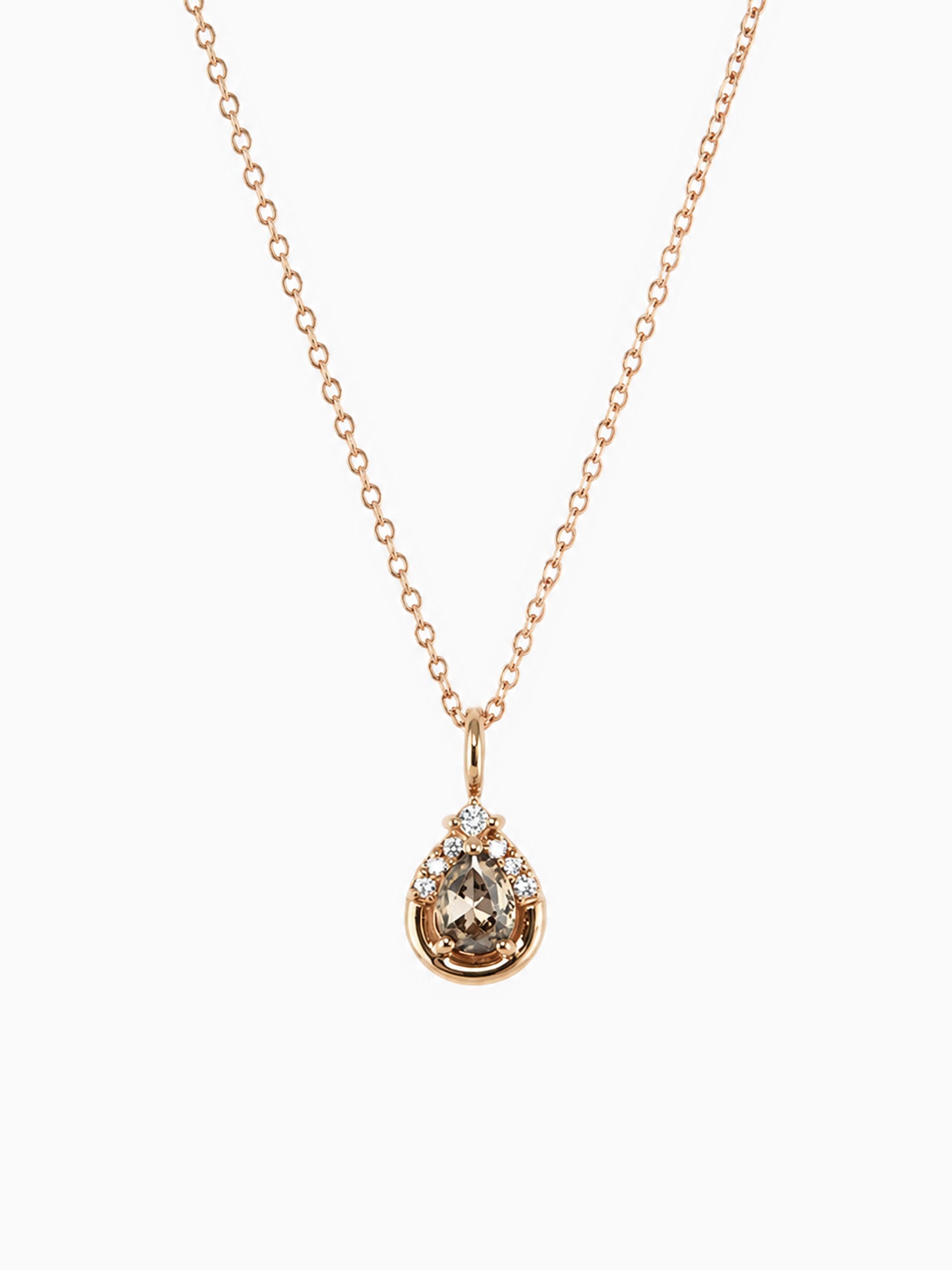 Pear salt and pepper diamond rose cut fine jewelry daily dainty necklace 