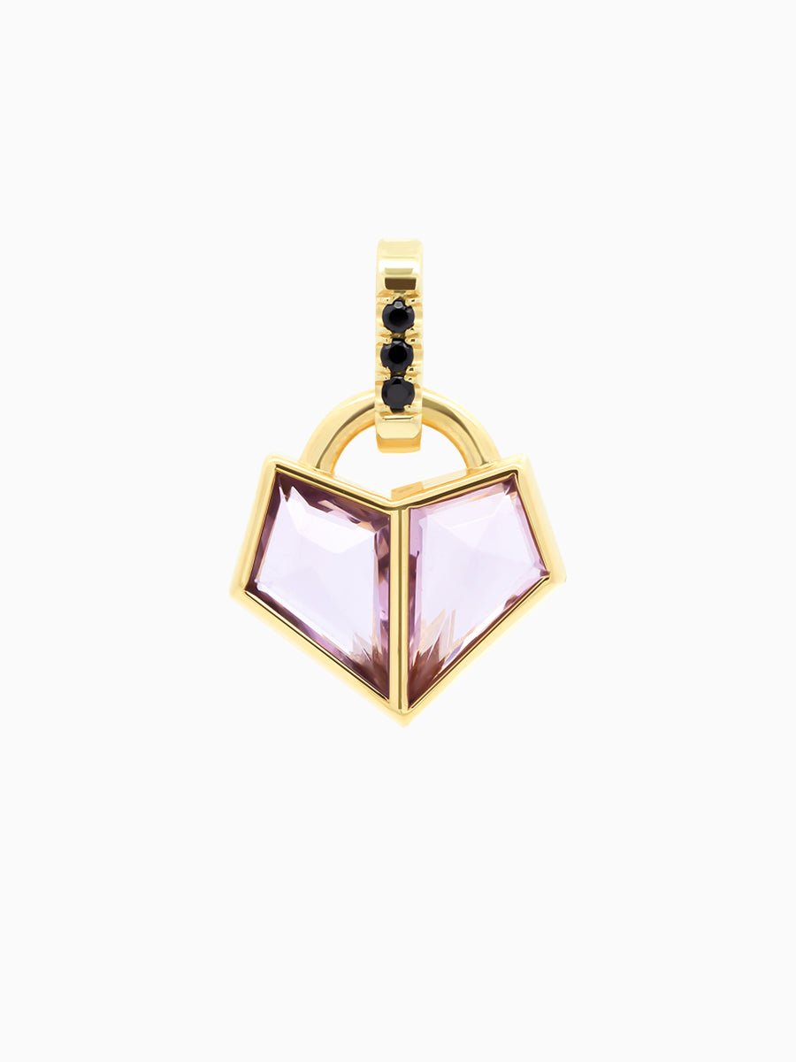 Pink Spinel Kite Heart Charm 0.78 TCW - HIDDENSPACE