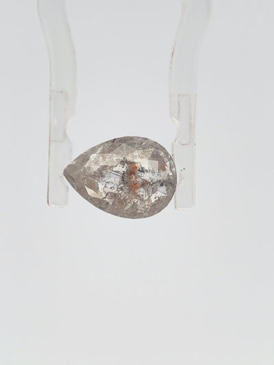 pear salt and pepper diamond loose gemstone rose cut