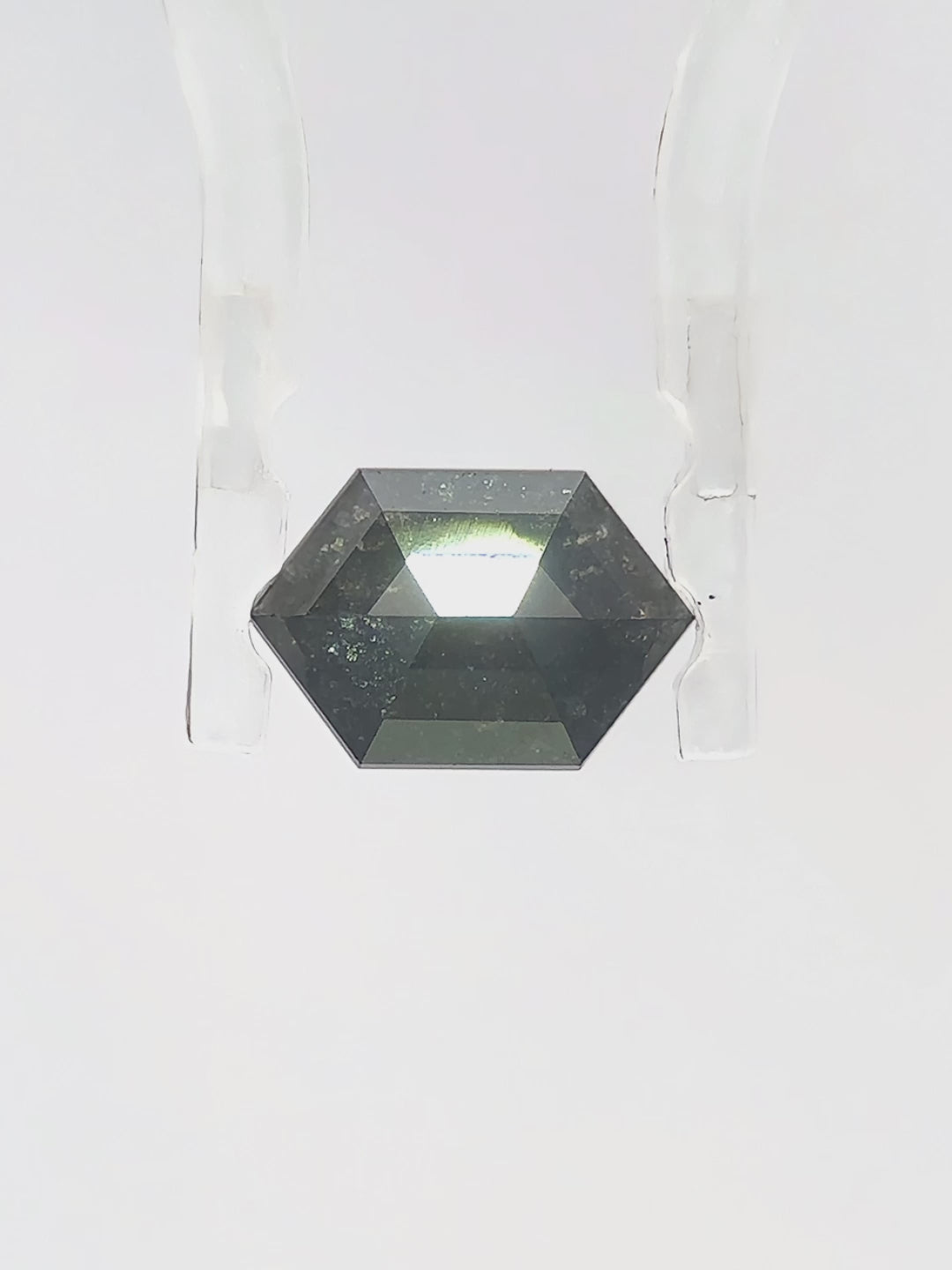 hexagon rose cut salt and pepper diamond loose gemstone black diamond