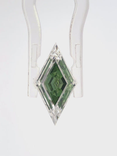 green double layer lab diamond loose gemstone