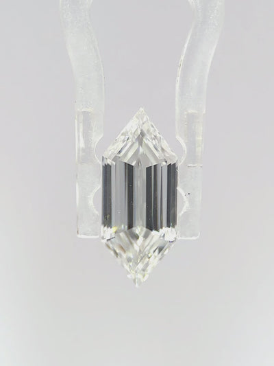 hexagon loose gemstone white diamond lab-grown step cut