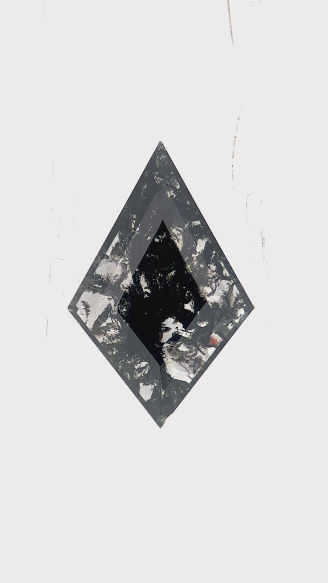 KITE ONE OF A KIND UNIQUE LOOSE GEMSTONE FINE JEWELRY SALT AND PEPPER DIAMOND