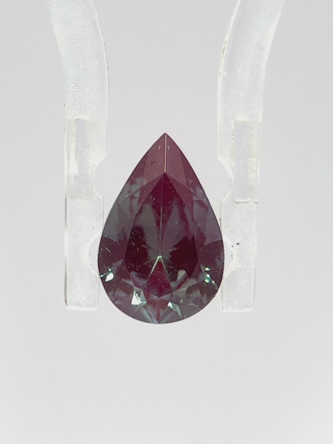 pear full cut alexandrite loose gemstone teal color