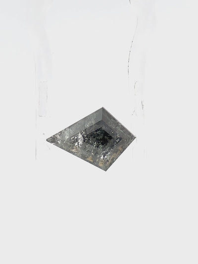 Kite salt and pepper diamond loose gemstone rose cut