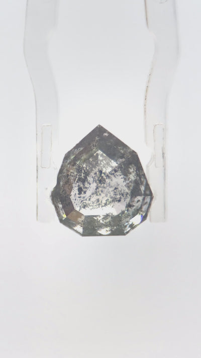 TEAR DROP salt and pepper diamond loose gemstone