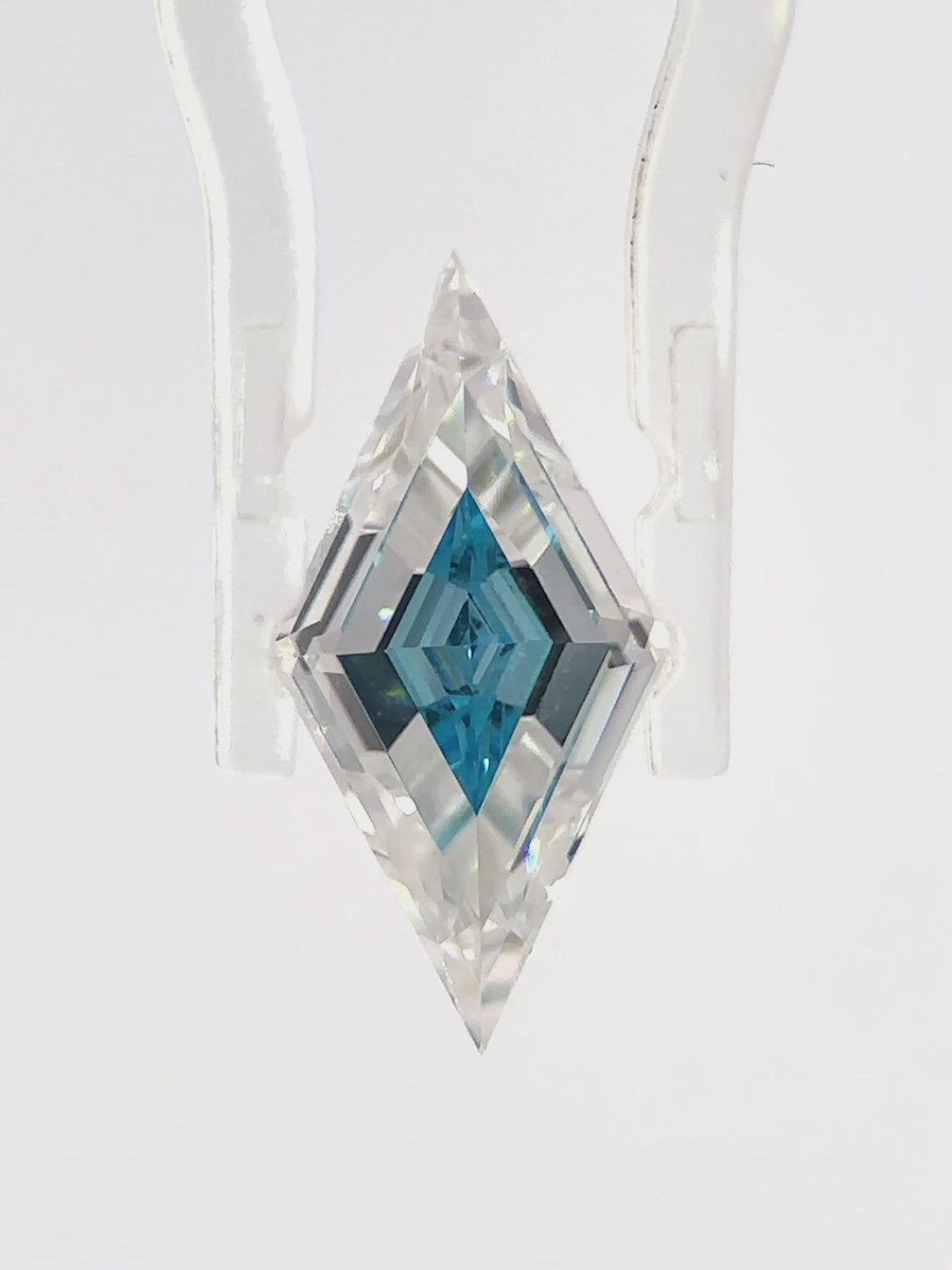 Double kite white and blue lab diamond loose gemstone