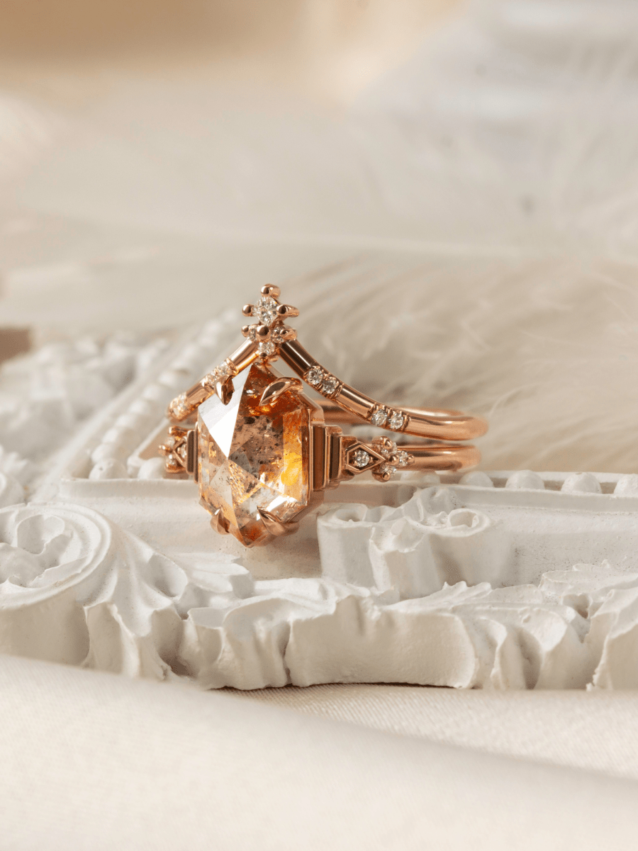 [Ready-to-Ship] Alice Ring & Keira Band (Rose Salt And Pepper)