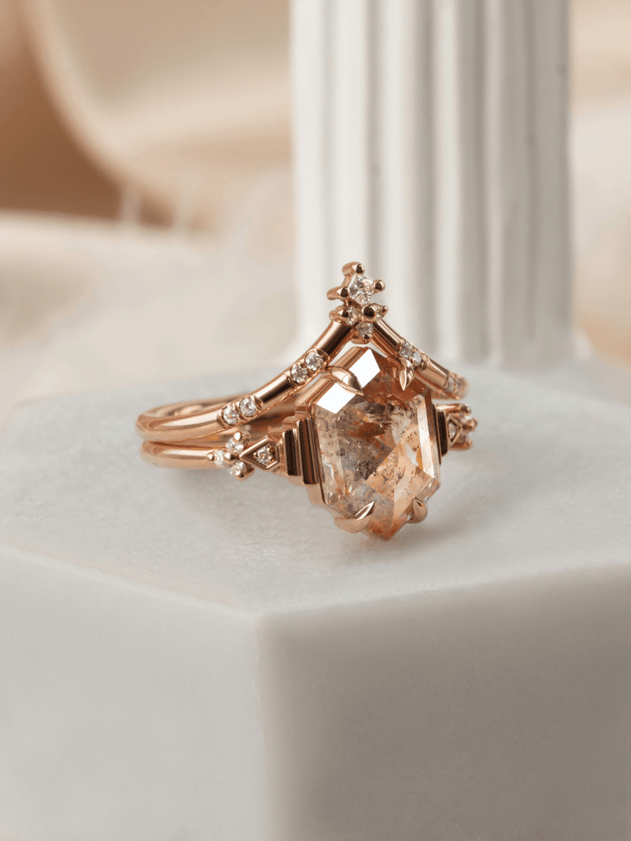 [Ready - to - Ship] Alice Ring & Keira Band (Rose Salt And Pepper) - HIDDENSPACE