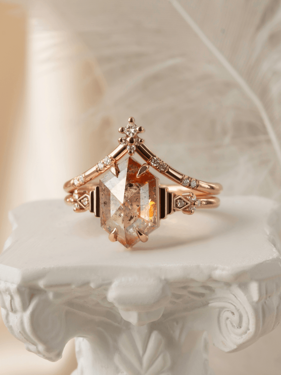 [Ready - to - Ship] Alice Ring & Keira Band (Rose Salt And Pepper) - HIDDENSPACE