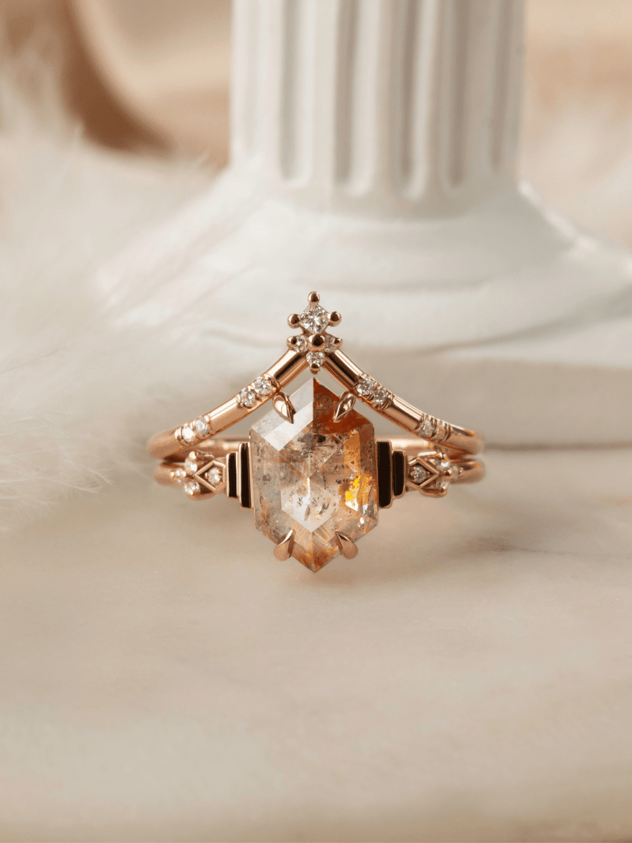 [Ready - to - Ship] Alice Ring & Keira Band (Rose Salt And Pepper) - HIDDENSPACE