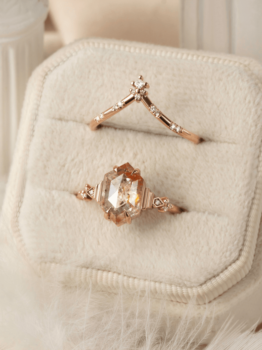 [Ready - to - Ship] Alice Ring & Keira Band (Rose Salt And Pepper) - HIDDENSPACE