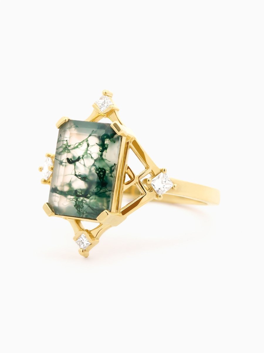 Selva Ring (Moss Agate) - HIDDENSPACE
