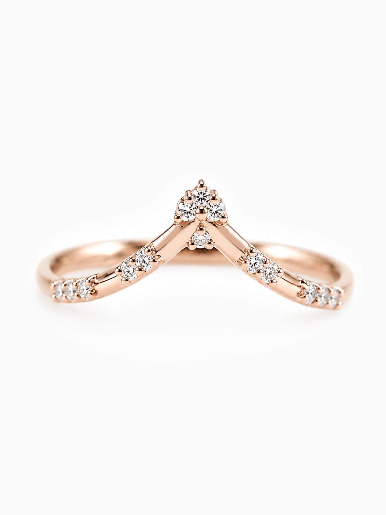 Diamond wedding stacking ring fine jewelry 14k rose gold 