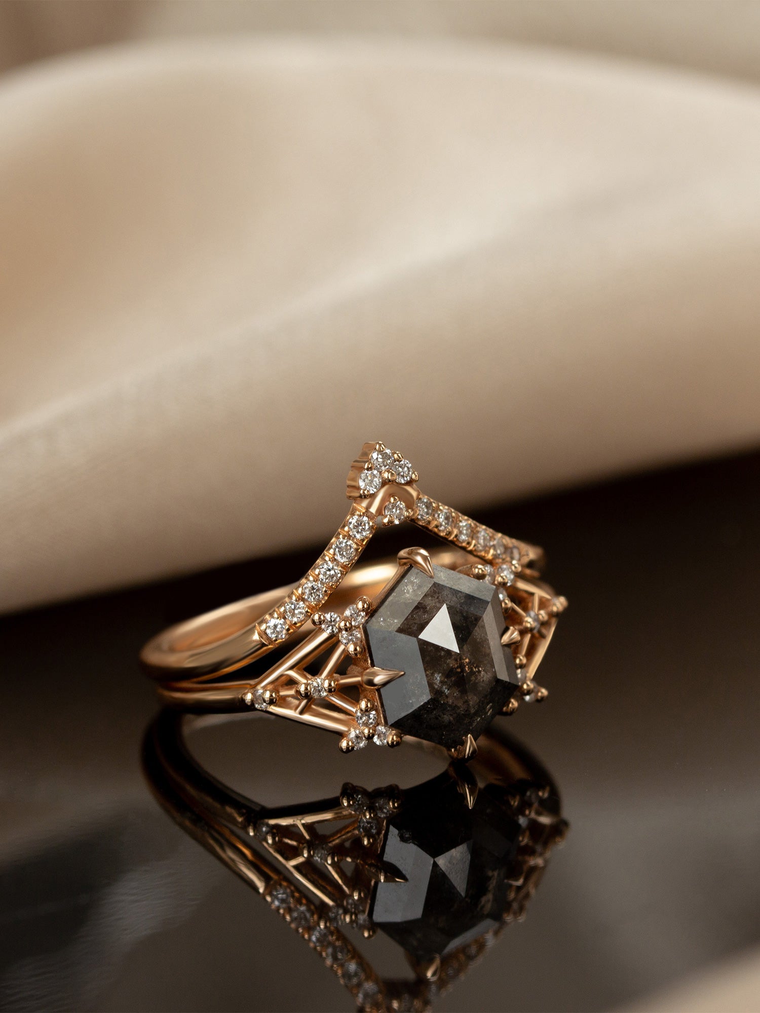 Star band fine jewelry diamond matching band wedding ring