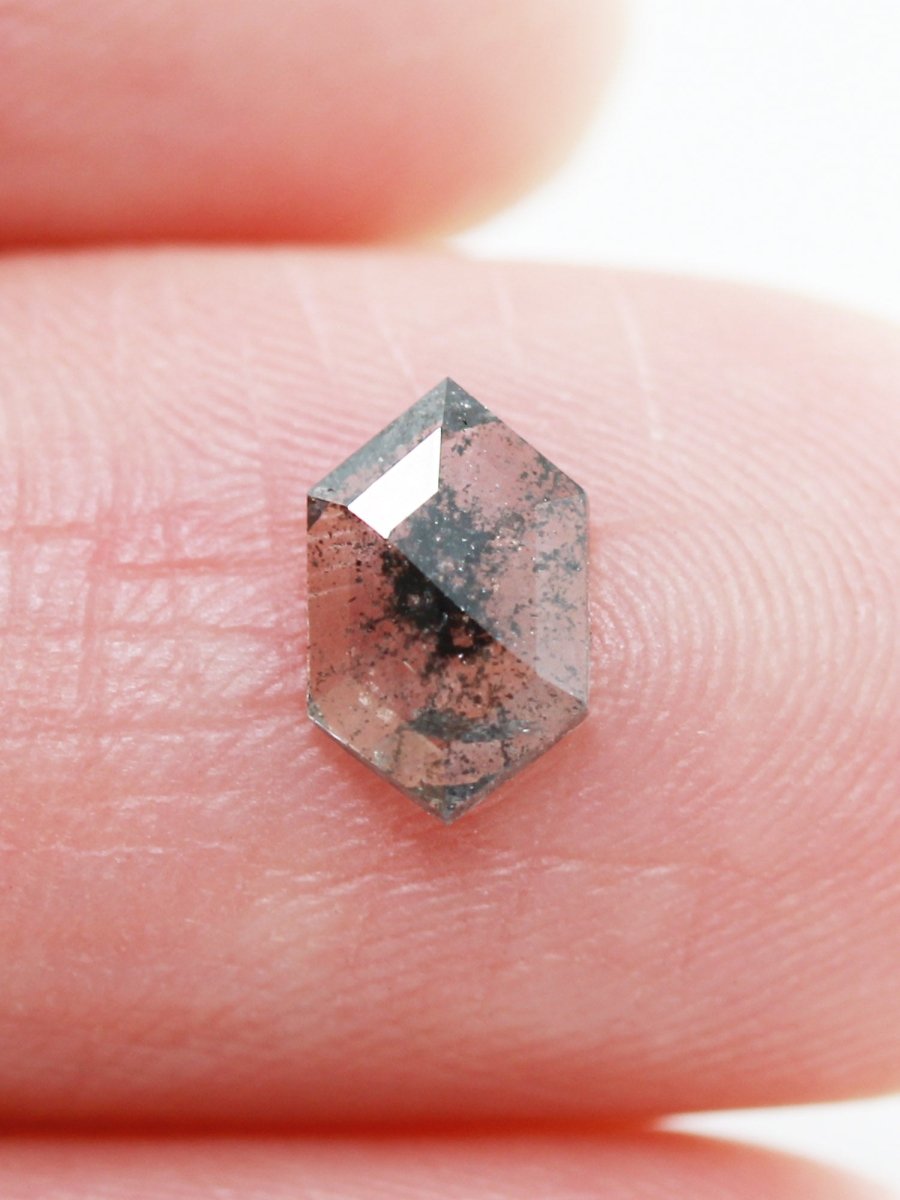 0.66CT Salt and Pepper Hexagon Inventory SKU SPHEX-15