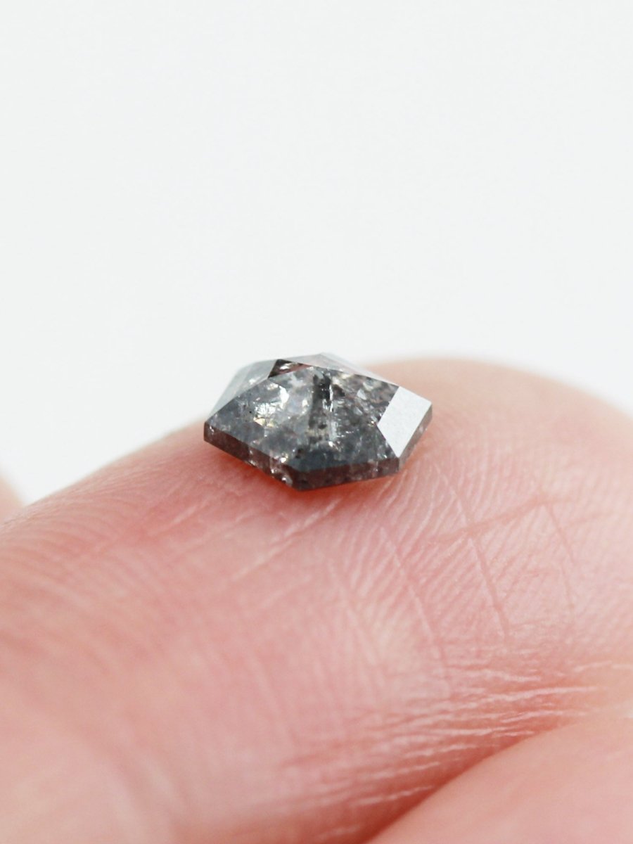0.68CT Salt and Pepper Hexagon Inventory SKU SPHEX-16